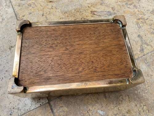 vintage WMF footed brass box no 72 trinket box engraved