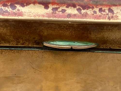 vintage WMF footed brass box no 72 trinket box engraved