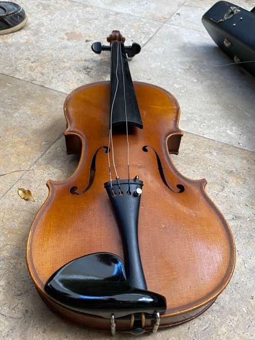 vintage violin COPY OF ANTONIUS STRADIVAIUS VIOLIN FACIEBAT CREMONA 1713 made in Germany