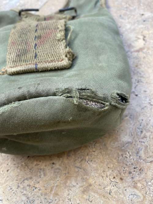 vintage army water bottle in pouch