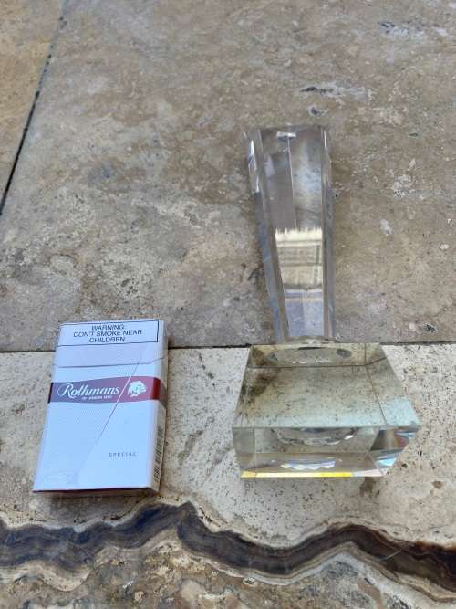 crystal falling rising star trophy award