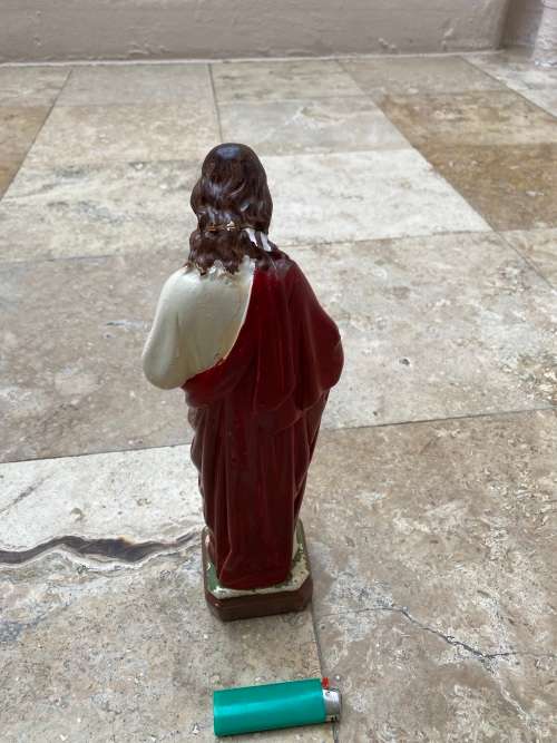 vintage sacred heart statue of Jesus figure 1923