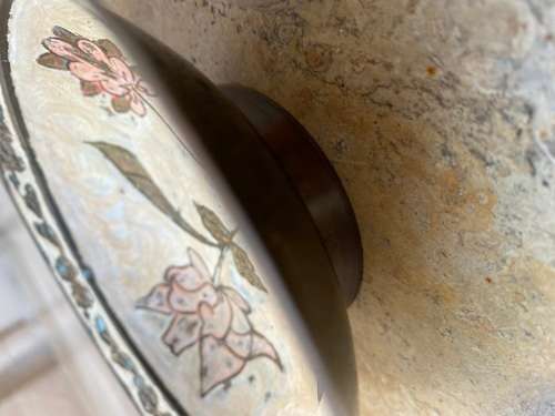 vintage footed brass bowl pair