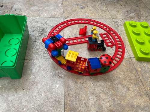 lego duplo randum train lot in storage brick case