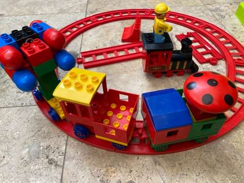lego duplo randum train lot in storage brick case