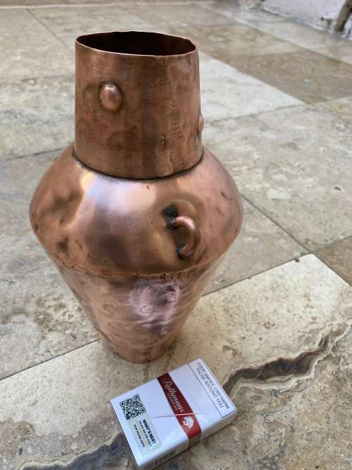 antique copper jug pitcher 27 cm tall