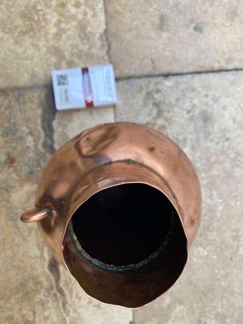 antique copper jug pitcher 27 cm tall