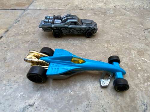 vintage hot wheels greased lightning 2000 and el camino 2012 metal car lot