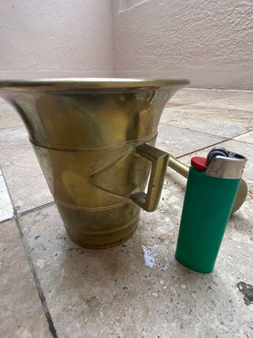 vintage heavy brass Mortar and Pestle no 9 made in Sweden