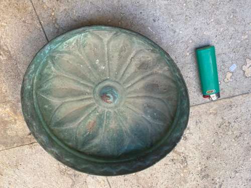 Antique Vintage brass Victorian Jelly Cake Mold  Sun Flower Brass