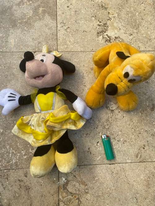 vintage disney doll Minnie Mouse and pluto soft doll pair