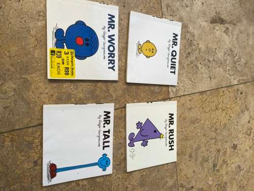 Mr Men , Mr Worry , Mr Tall , Mr Rush , Mr Quiet book lot
