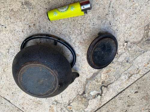 cast iron nepal teapot with infuser