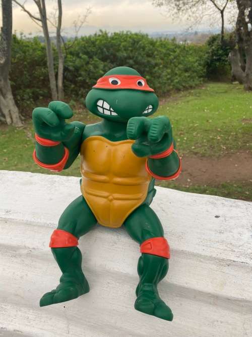 vintage Teenage Mutant Ninja Turtles Michael Angelo Action Figure 13` Mirage Studio 1989