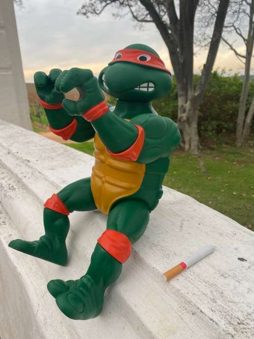 vintage Teenage Mutant Ninja Turtles Michael Angelo Action Figure 13` Mirage Studio 1989