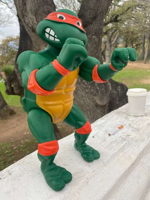 vintage Teenage Mutant Ninja Turtles Michael Angelo Action Figure 13` Mirage Studio 1989