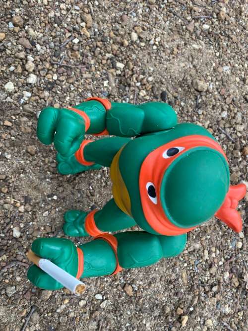vintage Teenage Mutant Ninja Turtles Michael Angelo Action Figure 13` Mirage Studio 1989