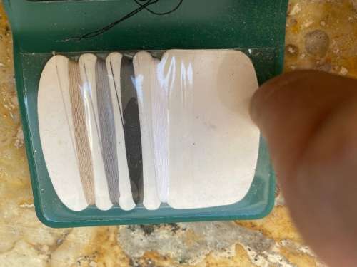SUPER RARE VINTAGE ROLEX NEEDLE and SAFETY PIN SET IN ORIGINAL VINYL WALLET