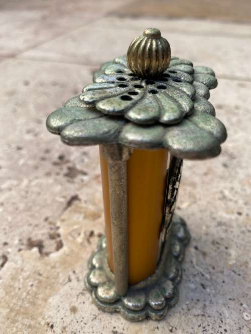 vintage torah seffer case silver plate gold plate Israel