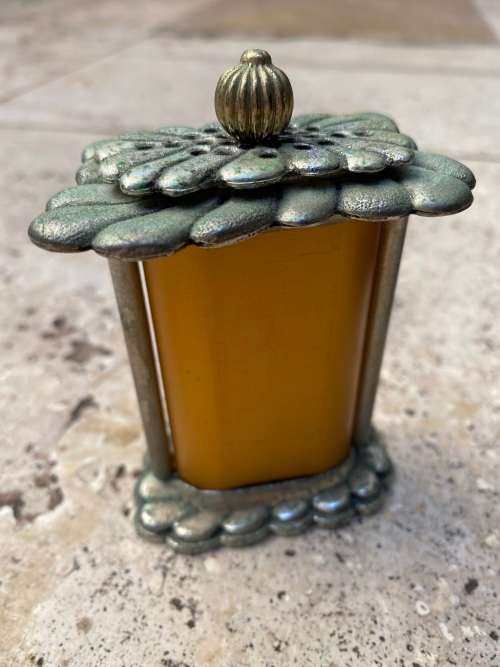 vintage torah seffer case silver plate gold plate Israel