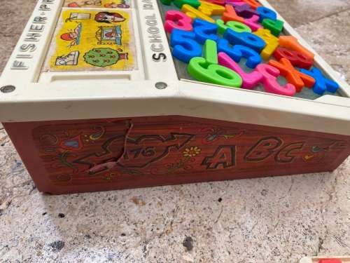 vintage fisher price school days desk 1972 no 176 , made in USA tlc