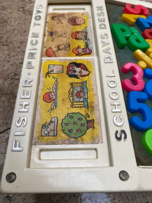 vintage fisher price school days desk 1972 no 176 , made in USA tlc