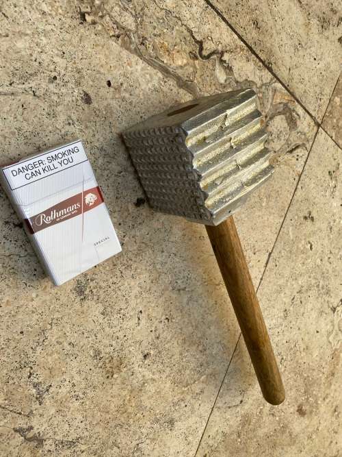vintage meat four sided solid aluminum mallet tenderiser Taiwan