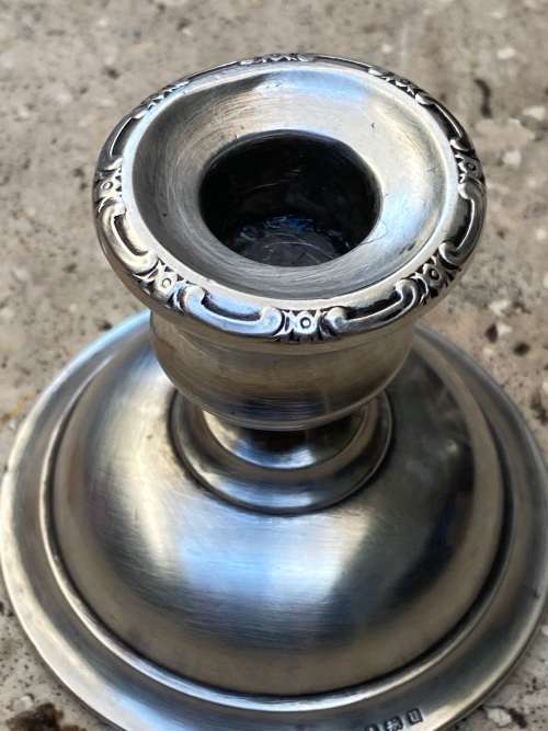 vintage sterling silver candle stick candlestick holder