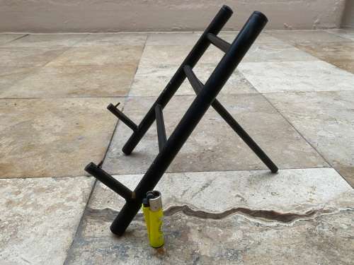 vintage heavy steel floor display easel