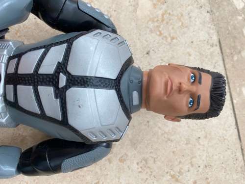 vintage action man mission figure hasbro 2000 with helmet and red boots