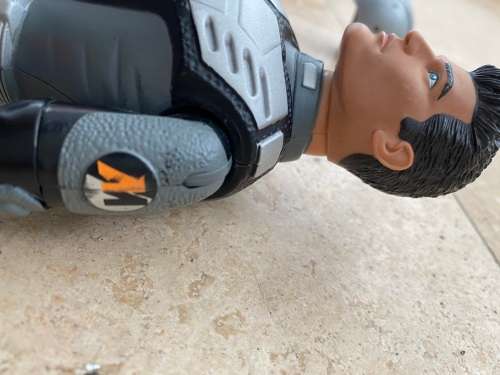 vintage action man mission figure hasbro 2000 with helmet and red boots