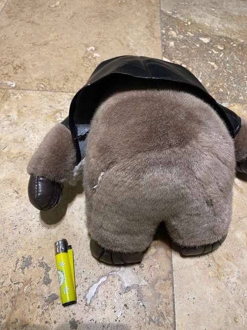 VINTAGE rare TB TRADING CO. PLUSH BROWN APE GORILLA character aviation aviator doll