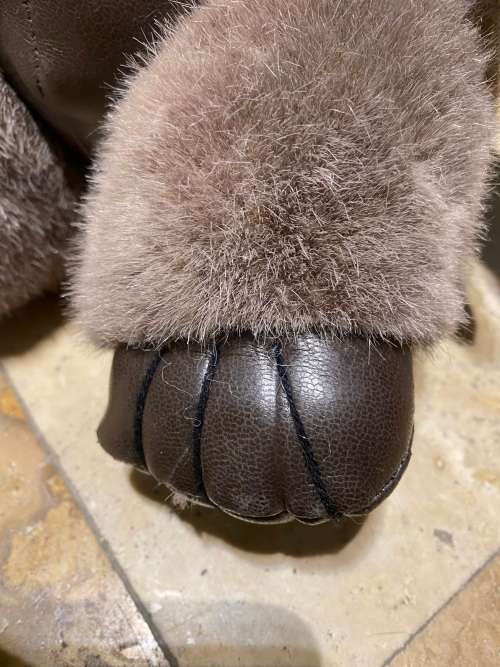 VINTAGE rare TB TRADING CO. PLUSH BROWN APE GORILLA character aviation aviator doll