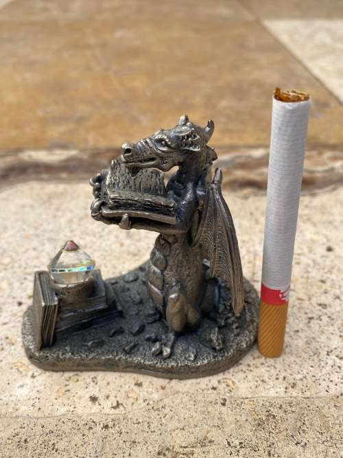 the dragon of wisdom crystal pewter figure by Roger Gibbons w.a.p.w UK Myth and magic