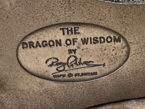 the dragon of wisdom crystal pewter figure by Roger Gibbons w.a.p.w UK Myth and magic