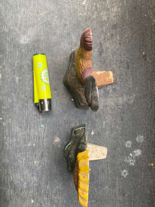 vintage cast iron door stop doorstopper pair rooster and sunflower