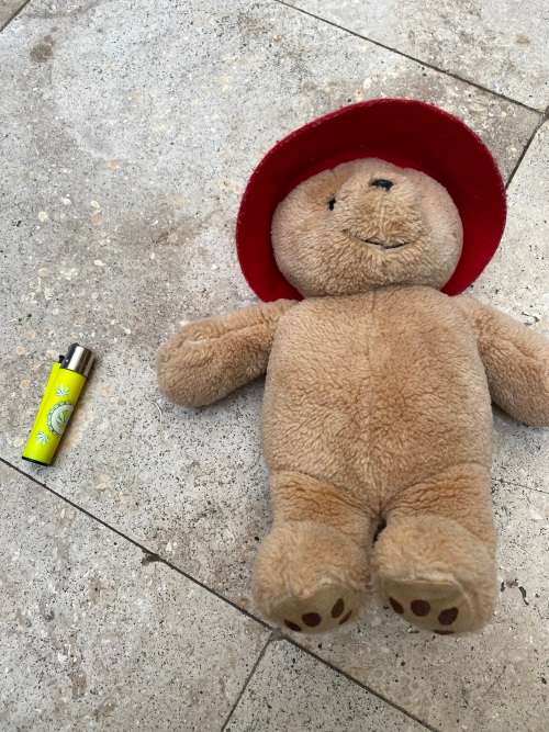 paddington bear doll  by rainbow no jacket red hat