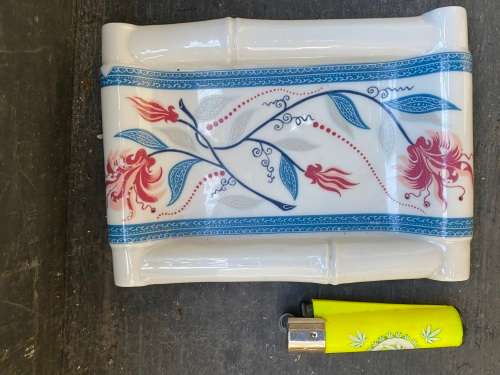 Elizabeth Arden Royal Pavilion Brighton Soap Dish Bamboo Shape Side and Flowers