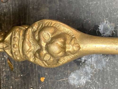 vintage brass lion with crown nutcracker nut cracker