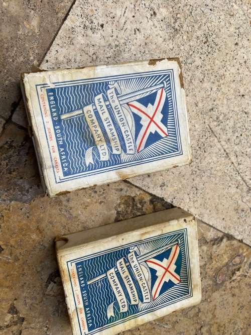 vintage union Castle mail steamship company LTD pair of playing cards
