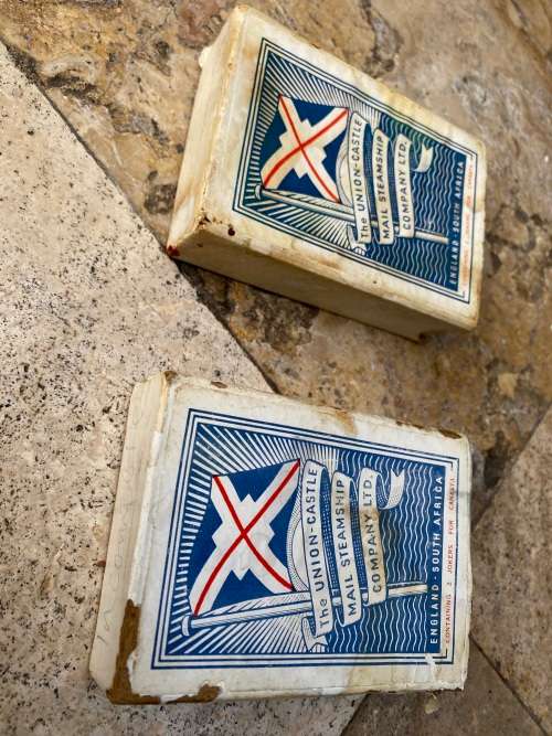vintage union Castle mail steamship company LTD pair of playing cards