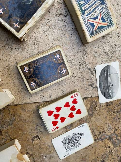 vintage union Castle mail steamship company LTD pair of playing cards