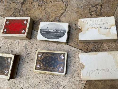 vintage union Castle mail steamship company LTD pair of playing cards