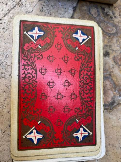 vintage union Castle mail steamship company LTD pair of playing cards