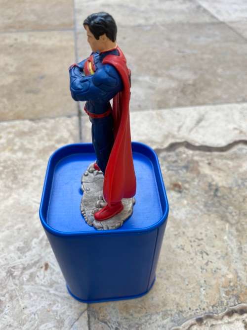superman dc comics schleich figure + superman money box moneybox base