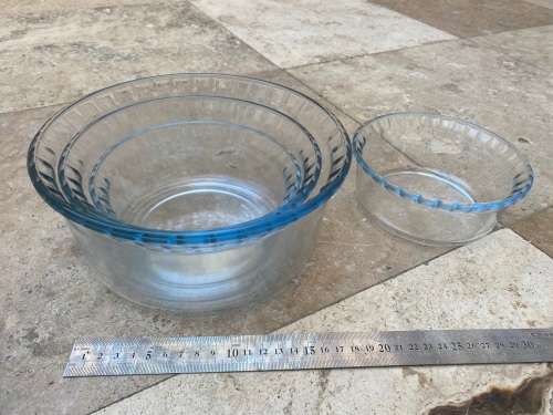 vintage Marinex bakeware ovenware pie oven dish set of 3 plus 1 Brazil