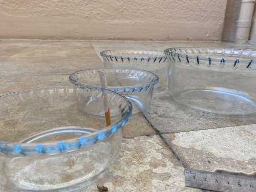 vintage Marinex bakeware ovenware pie oven dish set of 3 plus 1 Brazil