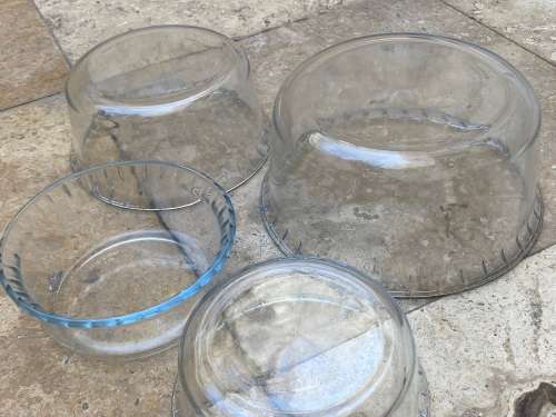 vintage Marinex bakeware ovenware pie oven dish set of 3 plus 1 Brazil