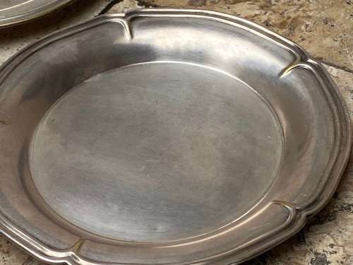 vintage platta lappas S.A industria argentina silver plate on brass 6 set side plates