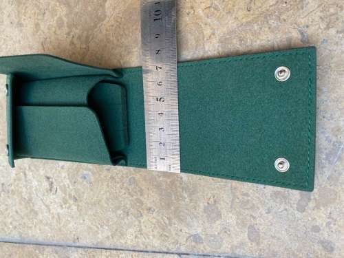authentic Rolex Watch Travel Green Leather Case Pouch Service Center Premium